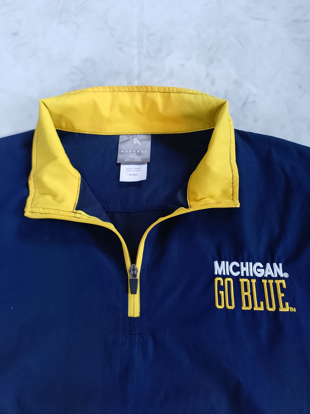 NCAA MICHIGAN UNIVERSITY SO BLUE Windbreaker Pullover Quarter Zip - Picture 8 of 8
